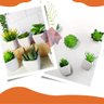 Suculenta Artificial Mini Vaso de Cerâmica Branco - 8