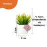 Suculenta Artificial Mini Vaso de Cerâmica Branco - 4