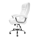 Ver imagem 3 de Cadeira de Escritório Presidente Monique Big Executiva com Mola Ensacada Giratória Branca