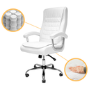 Ver imagem 5 de Cadeira de Escritório Presidente Monique Big Executiva com Mola Ensacada Giratória Branca