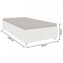 Ver imagem 3 de Base de Cama Box Solteiro Mônaco Neve - Tcil Móveis