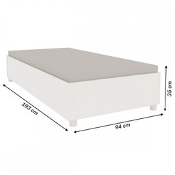 Base de Cama Box Solteiro Mônaco Neve - Tcil Móveis - 3