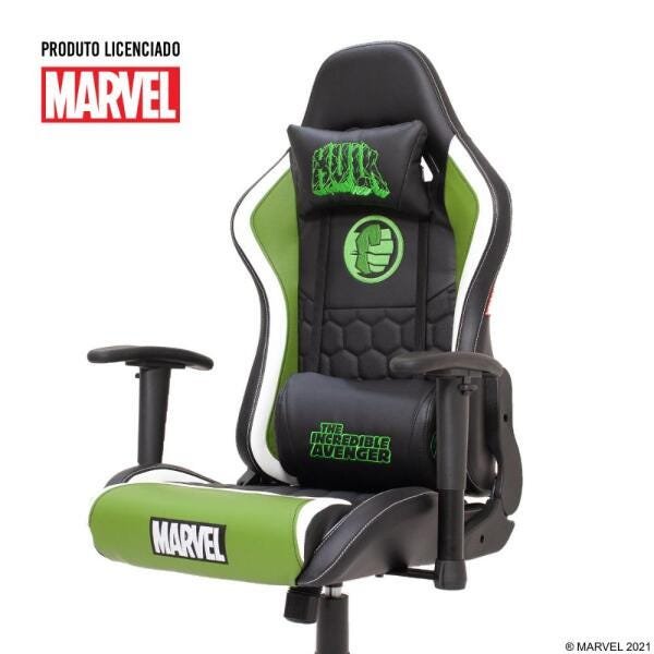 Cadeira Gamer Marvel Hulk Gaming Pro Reclinável