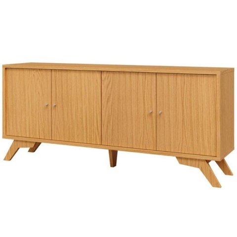 Balcão Buffet TB232CR Moderno 4 Portas MDF 180cm Carvalho Rosé Dalla Costa Móveis