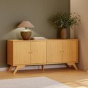 Ver imagem 3 de Balcão Buffet TB232CR Moderno 4 Portas MDF 180cm Carvalho Rosé Dalla Costa Móveis