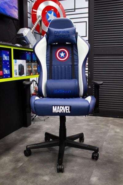 Cadeira Gamer Marvel Capitão América Gaming Pro Reclinável - 4