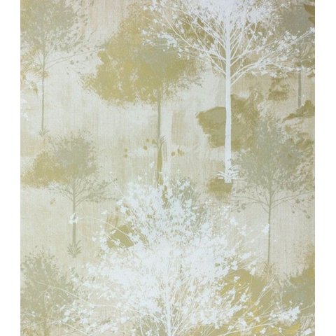 Papel de Parede Edantex Avalon 2 - Árvores Bege (leve Brilho) Ava-222