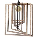 Ver imagem 1 de Luminária Lustre Pendente Sala Jantar Cozinha Moderno Retângulo Grande Carvalho