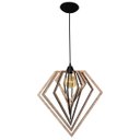 Ver imagem 3 de Luminária Lustre Pendente Sala Jantar Cozinha Moderno Diamante Grande Carvalho