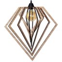 Ver imagem 1 de Luminária Lustre Pendente Sala Jantar Cozinha Moderno Diamante Grande Carvalho