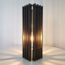 Ver imagem 3 de Abajur Madeira Decoração Quarto Cabeceira Modelo Torre Preto 40cm Bivolt