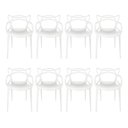 Ver imagem 1 de Kit 8 Cadeiras Allegra Cor Branco – Polipropileno Reforçado e Resistente