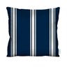 Capa de Almofada Decorativa Azul Listra Branca para Sofá- 45x45cm - 1