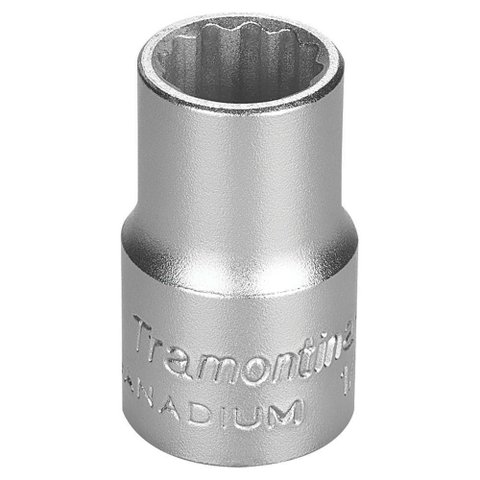 Soquete Estriado em Aço Cromo Vanádio 15 Mm - Encaixe 1/2" Tramontina Pro Tramontina