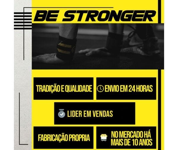 Kit Proteção para Cross Training Grip com Munhequeira + Faixa de Joelho Amarela - M - 7