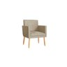 Poltrona Móveis Trida Nina Suede Bege 64x85cm - 1