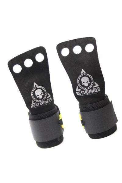 Kit Pull Up Cross Training Grip com Munhequeira + Faixa de Joelho Amarela - M - 6