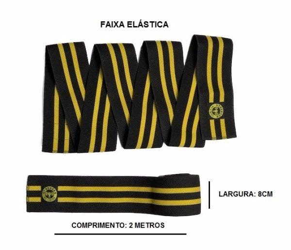 Kit Pull Up Cross Training Grip com Munhequeira + Faixa de Joelho Amarela - M - 5