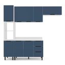 Ver imagem 4 de Armário de Cozinha Modulada Completa 4 Peças 240cm com Tampo 250066 Meena Politorno Móveis