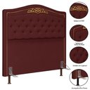 Ver imagem 3 de Cabeceira Cama Box Casal 140cm C/ Calçadeira Baú J02 Vinho