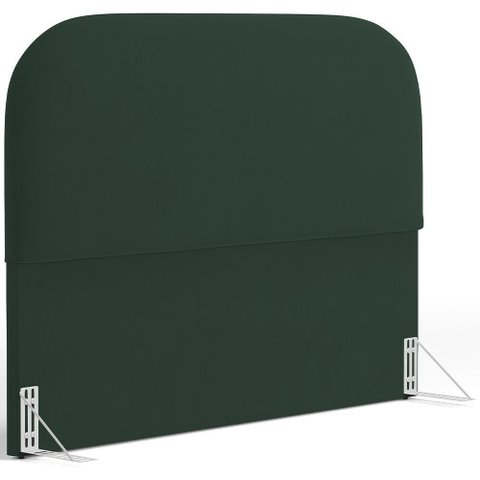 Cabeceira Cama Box Queen 160cm Orgânica Lanna W01 Suede Verde Musgo
