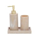 Ver imagem 1 de Kit em Poliresina para Banheiro Bege 3 Peças 19184 Mart