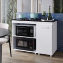 Ver imagem 2 de Balcão Cooktop Sara 115cm para Cozinha Espaço Microondas Armário