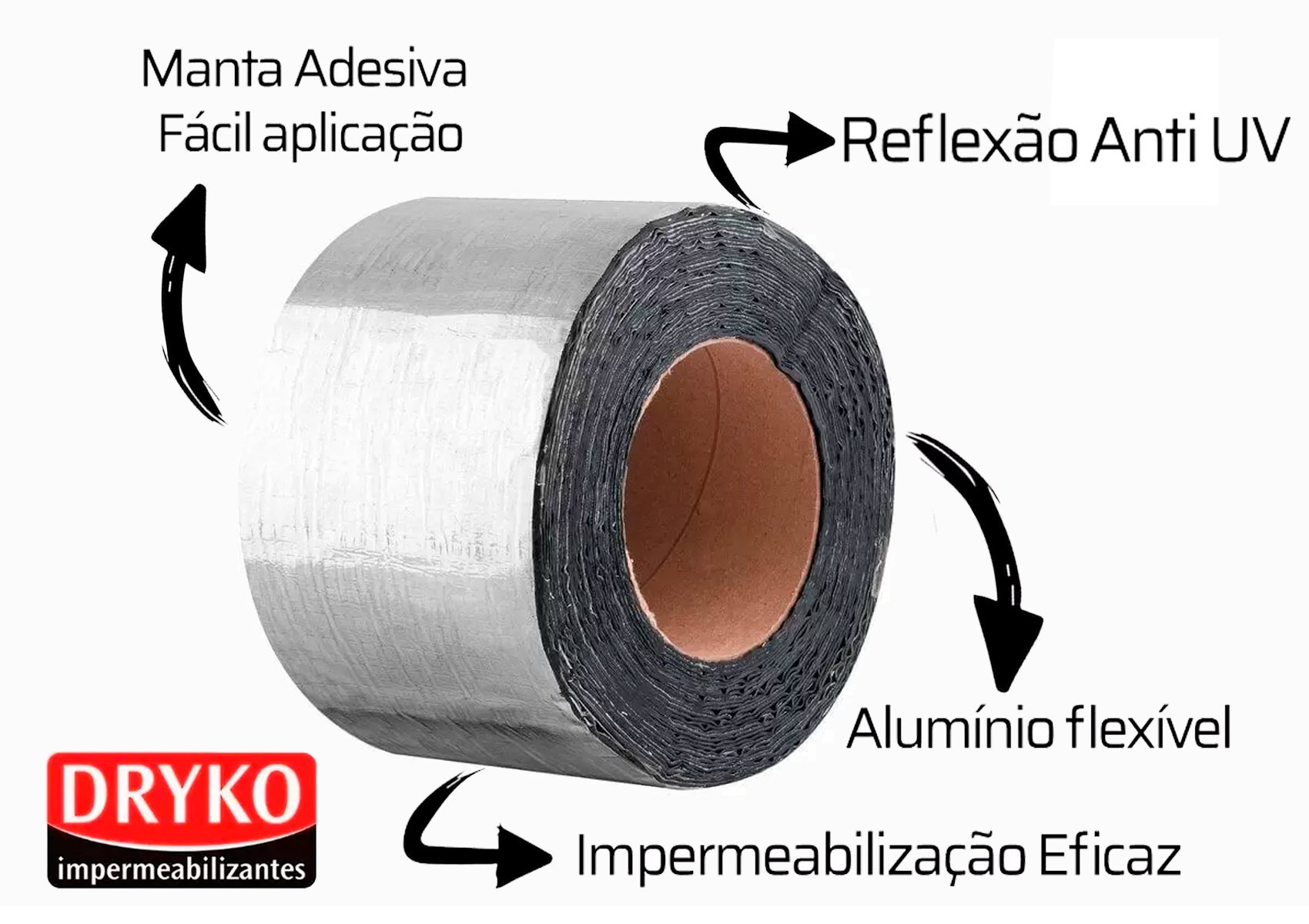 Kit 5 Mantas Asfáltica Aluminizada Telhado Auto Adesiva 15cm - 2