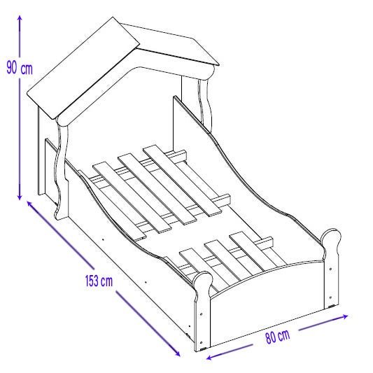 Cama Casa Infantil Moranguinho - J&A Móveis - 3