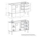 Ver imagem 3 de Gabinete para Cozinha em Aço para Pia 150cm Cozimax Atena Branco