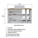 Ver imagem 7 de Gabinete de Banheiro Suspenso 80 cm BA311 com 1 Porta Gaveta e Nichos com Cuba Nexus Yescasa