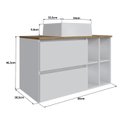 Ver imagem 3 de Gabinete de Banheiro Suspenso 80 cm BA311 com 1 Porta Gaveta e Nichos com Cuba Nexus Yescasa