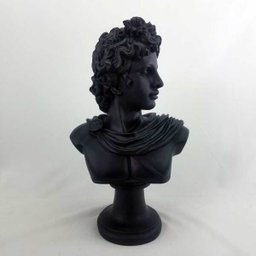 Escultura Decorativa Busto Romano Preto em Resina 44,5cm NK0043 BTC - 1