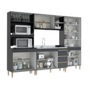 Ver imagem 3 de Armário de Cozinha Completa Modulada 6 Peças 2,80m + 1,36m Essenza Móvel na Caixa