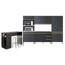 Ver imagem 2 de Armário de Cozinha Completa Modulada 6 Peças 2,80m + 1,36m Essenza Móvel na Caixa