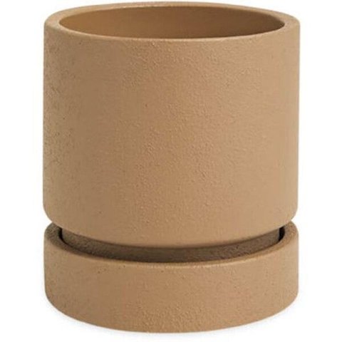 Cachepot Rustico com Prato em Cimento 12,5cm 13478 Mart