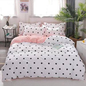 Jogo de Cama Solteiro 6 Peças Pin Up com Edredom Bicolor