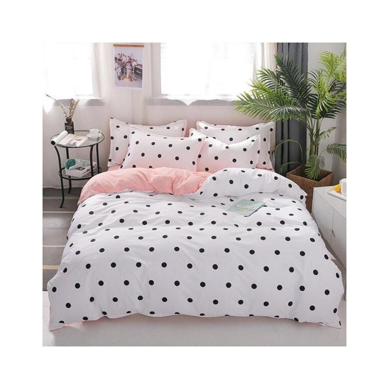 Jogo de Cama Solteiro 6 Peças Pin Up com Edredom Bicolor