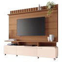 Ver imagem 1 de Estante Painel de Tv 70 Pol 200cm Artist H01 Castanho/off White - Mpozenato