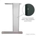 Ver imagem 5 de Par Pé para Mesa de Escritorio com Acabamento em Madeira Cinza