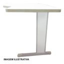 Ver imagem 7 de Par Pé para Mesa de Escritorio com Acabamento em Madeira Cinza