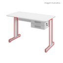 Ver imagem 6 de Par Pé para Mesa de Escritorio com Acabamento em Madeira Cinza