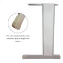 Ver imagem 3 de Par Pé para Mesa de Escritorio com Acabamento em Madeira Cinza
