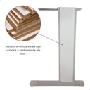 Ver imagem 4 de Par Pé para Mesa de Escritorio com Acabamento em Madeira Cinza