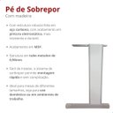 Ver imagem 2 de Par Pé para Mesa de Escritorio com Acabamento em Madeira Cinza