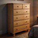 Ver imagem 5 de Cômoda para Quarto Madeira Maciça 6 Gavetas Topázio B07 Mel - Lyam Decor