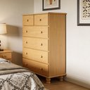 Ver imagem 4 de Cômoda para Quarto Madeira Maciça 6 Gavetas Topázio B07 Mel - Lyam Decor