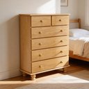 Ver imagem 1 de Cômoda para Quarto Madeira Maciça 6 Gavetas Topázio B07 Mel - Lyam Decor