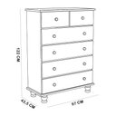 Ver imagem 7 de Cômoda para Quarto Madeira Maciça 6 Gavetas Topázio B07 Mel - Lyam Decor