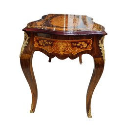 Escrivaninha Clássica com Marchetaria - 80x130x72cm Prime Home Decor Clássico - 4